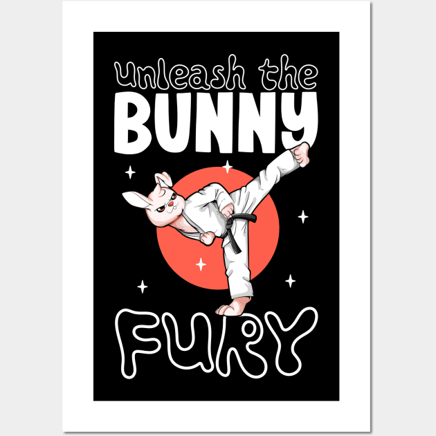 Bunny doing Hapkido Wall Art by Modern Medieval Design